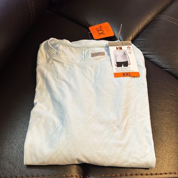 Mondetta Ladies' Long Sleeve Active Top  Blue XXL New With Tag - Picture 4 of 11